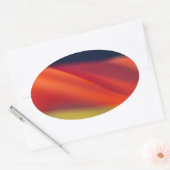 Deutsche Flagge Ovaler Aufkleber (Umschlag)