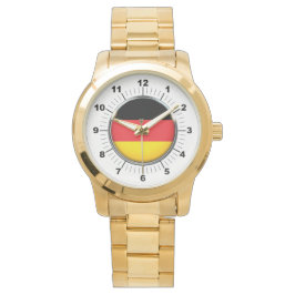 Deutsche Flagge Oversized Gold Watch Armbanduhr