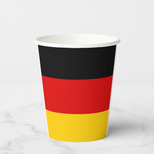 Deutsche Flagge Pappbecher (Rückseite)