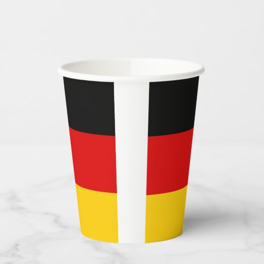Deutsche Flagge Pappbecher (Links)