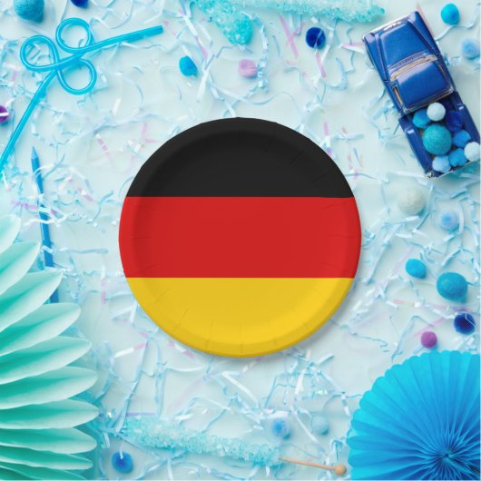 Deutsche Flagge Pappteller (Party)