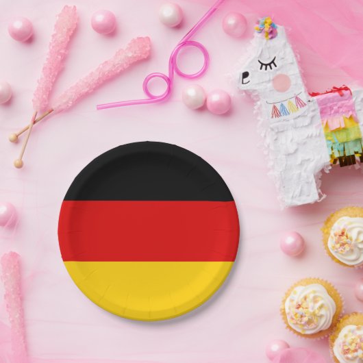 Deutsche Flagge Pappteller (Party)