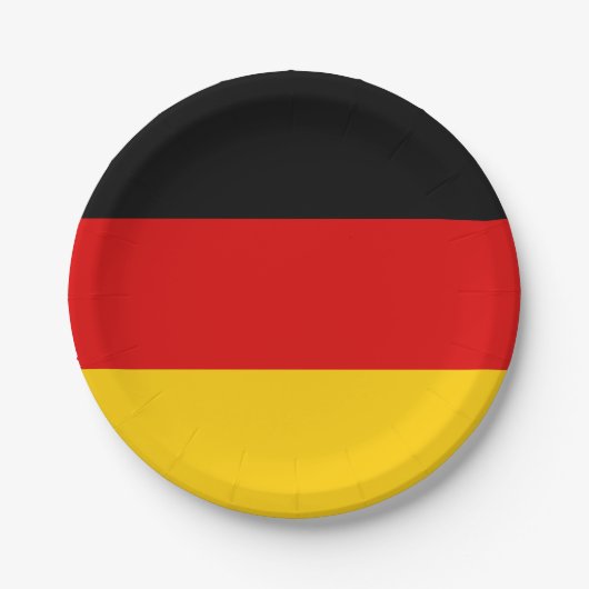 Deutsche Flagge Pappteller (Vorderseite)