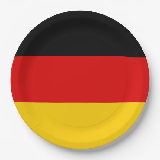 Deutsche Flagge Pappteller (Vorderseite)