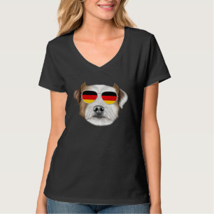 Deutsche Flagge Parson Russell Terrier Hund Deutsc T-Shirt