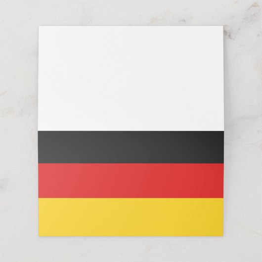 Deutsche Flagge Platzkarte (Außenseite Aufgefaltet)