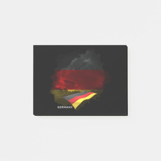 Deutsche Flagge Post-it Klebezettel (Vorderseite)