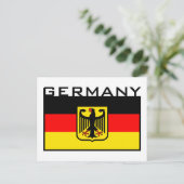 Deutsche Flagge Postkarte (Stehend Vorderseite)