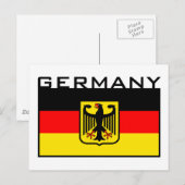 Deutsche Flagge Postkarte (Vorne/Hinten)