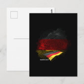 Deutsche Flagge Postkarte (Vorne/Hinten)