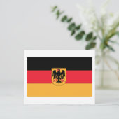 Deutsche Flagge Postkarte (Stehend Vorderseite)