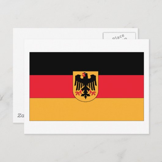 Deutsche Flagge Postkarte (Vorne/Hinten)