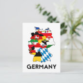 deutsche Flagge Postkarte (Stehend Vorderseite)