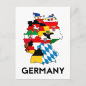 deutsche Flagge Postkarte (Vorderseite)