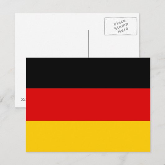 Deutsche Flagge Postkarte (Vorne/Hinten)