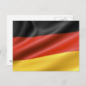 Deutsche Flagge Postkarte (Vorne/Hinten)