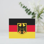Deutsche Flagge Postkarte (Stehend Vorderseite)