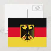 Deutsche Flagge Postkarte (Vorne/Hinten)