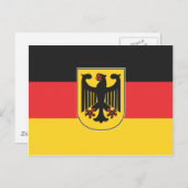 Deutsche Flagge Postkarte (Vorne/Hinten)