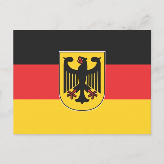 Deutsche Flagge Postkarte (Vorderseite)