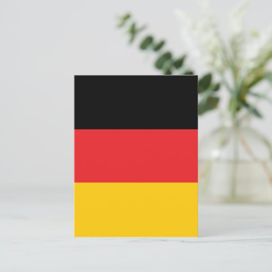 Deutsche Flagge Postkarte (Stehend Vorderseite)