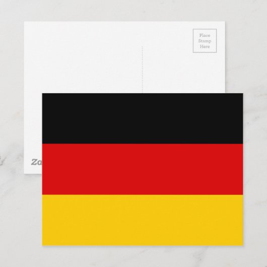 Deutsche Flagge Postkarte (Vorne/Hinten)