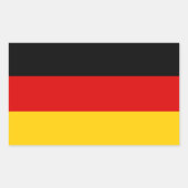 Deutsche Flagge Rechteckiger Aufkleber (Vorderseite)
