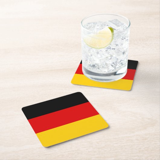 Deutsche Flagge Rechteckiger Pappuntersetzer (Vor Ort)