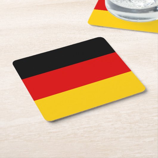 Deutsche Flagge Rechteckiger Pappuntersetzer (angewinkelt)
