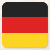 Deutsche Flagge Rechteckiger Pappuntersetzer (Vorderseite)