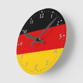 Deutsche Flagge Runde Wanduhr (Winkel)
