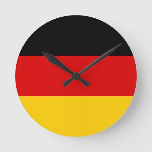 Deutsche Flagge Runde Wanduhr (Vorderseite)