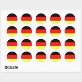 Deutsche Flagge Runder Aufkleber (Blatt)