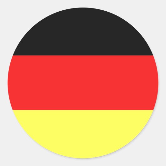 Deutsche Flagge Runder Aufkleber (Vorderseite)