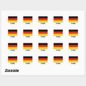 Deutsche Flagge Runder Aufkleber (Blatt)