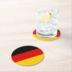 Deutsche Flagge Runder Pappuntersetzer