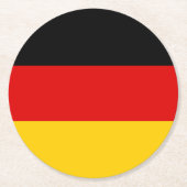 Deutsche Flagge Runder Pappuntersetzer (Vorderseite)