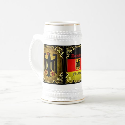 Deutsche Flagge, Schwarzadler, Deutschland Für Imm Bierglas (Vorderseite Links)