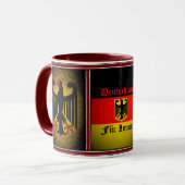 Deutsche Flagge, Schwarzadler, Deutschland Pelz Tasse (Vorderseite Links)