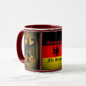 Deutsche Flagge, Schwarzadler, Deutschland Pelz Tasse (Vorderseite Links)