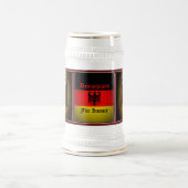 Deutsche Flagge, schwarzer Adler, Deutschland Pelz Bierglas (Mittel)