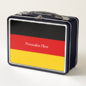 Deutsche Flagge Schwarzes Rotes Gold Deutsche Spra Metall Brotdose (Vorderseite)