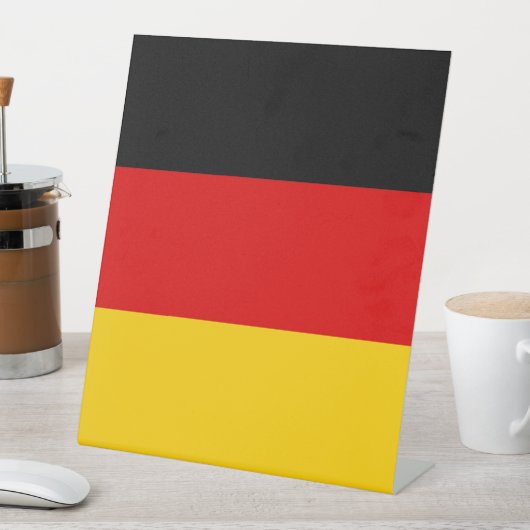 Deutsche Flagge Sockelschild (In Situ)
