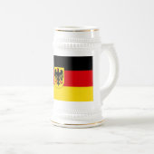 Deutsche Flagge Stein Bierglas (VorderseiteRechts)