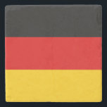 Deutsche Flagge Steinuntersetzer<br><div class="desc">Die Nationalflagge Deutschlands.</div>