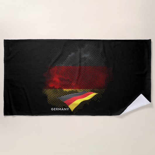 Deutsche Flagge Strandtuch (Vorderseite)