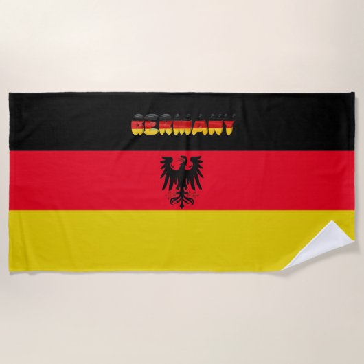 Deutsche Flagge Strandtuch (Vorderseite)