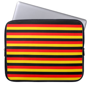 deutsche Flagge Streifen Land Symbol rot gelb bla Laptopschutzhülle
