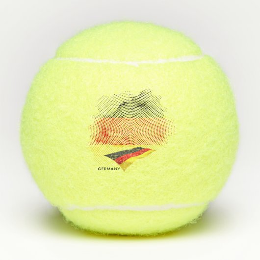 Deutsche Flagge Tennisbälle (Vorderseite)