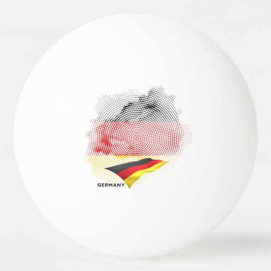 Deutsche Flagge Tischtennisball (Vorderseite)